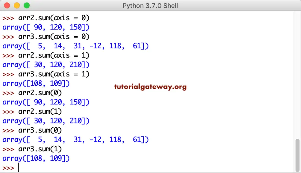Python NumPy sum 2