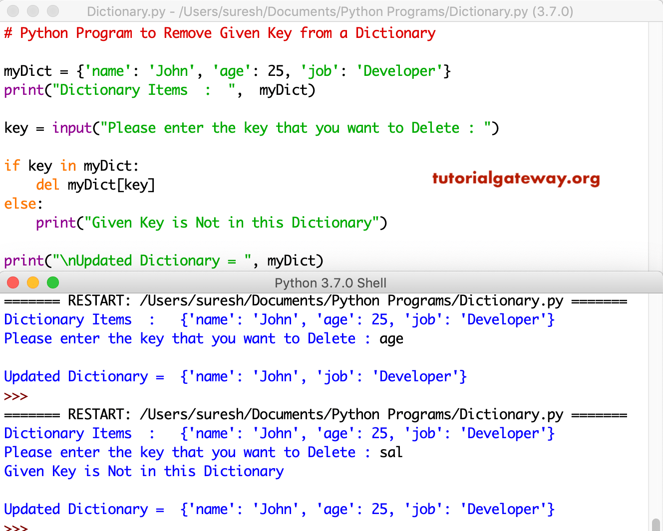Python Programming examples