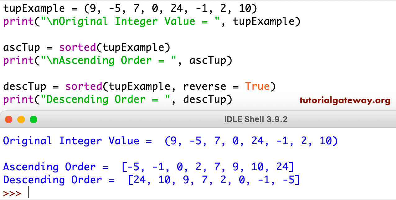 Python Sort Example 4
