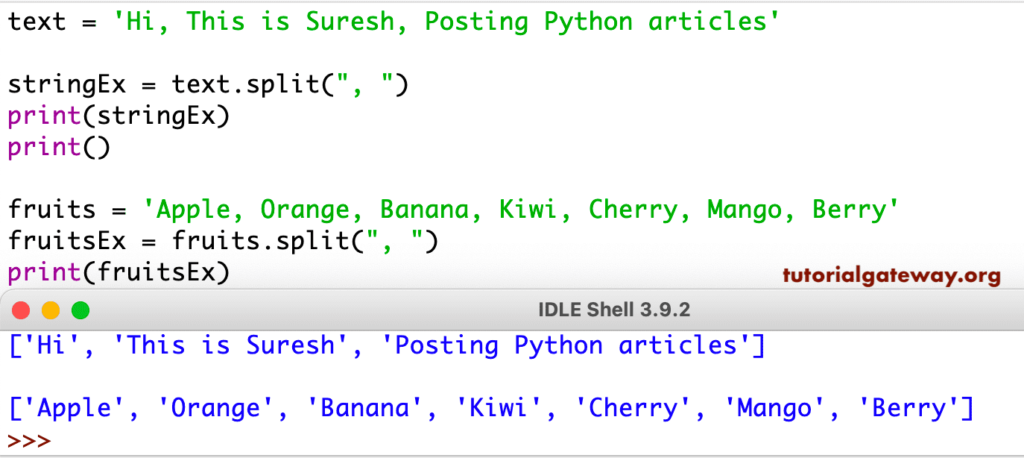 Python String Split 2