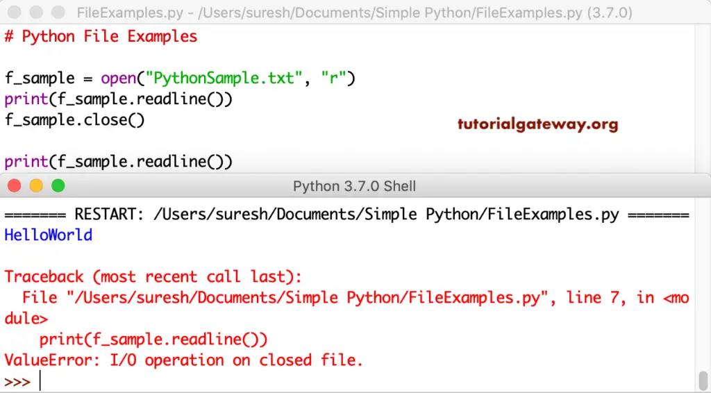 Python file close function 2