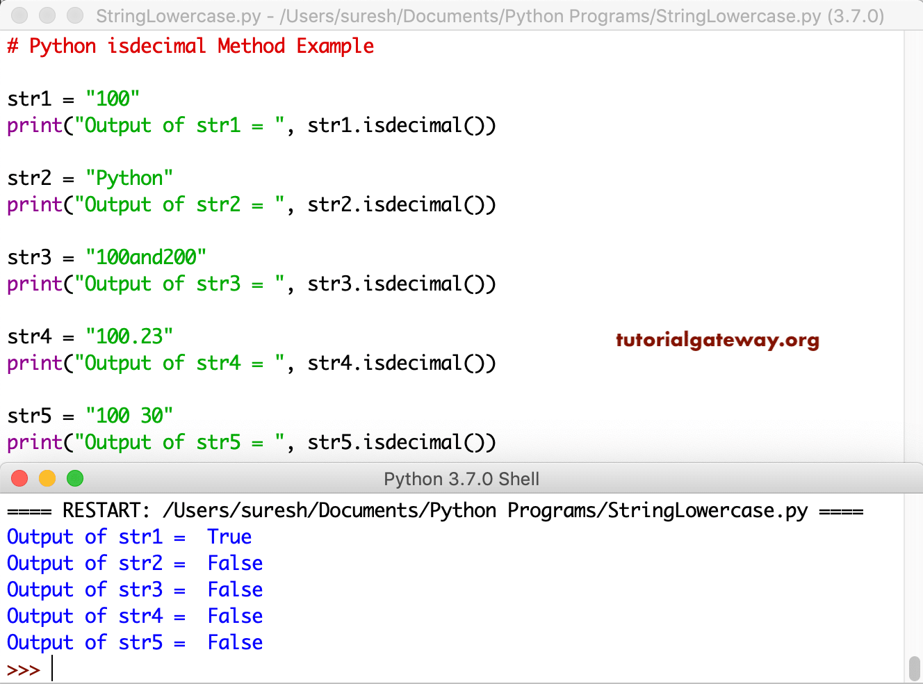 Python isdecimal 1