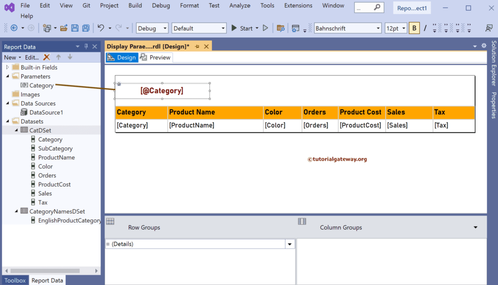 Display Parameter Value in SSRS Report 11