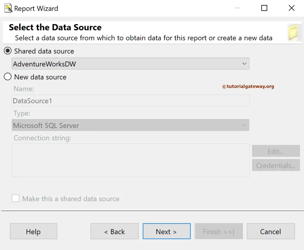 Choose the Data Source