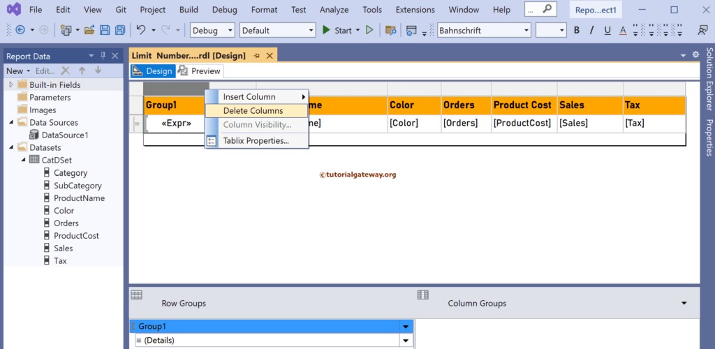 Limit the Number of Rows Per Page in SSRS Report 12
