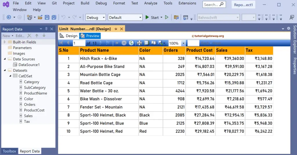 Limit the Number of Rows Per Page in SSRS Report Preview