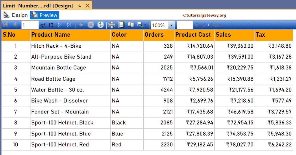 Limit the Number of Rows Per Page in SSRS Report Preview