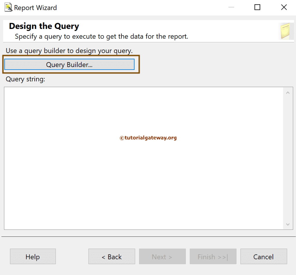 SSRS Query Builder or Designer in Report Wizard
