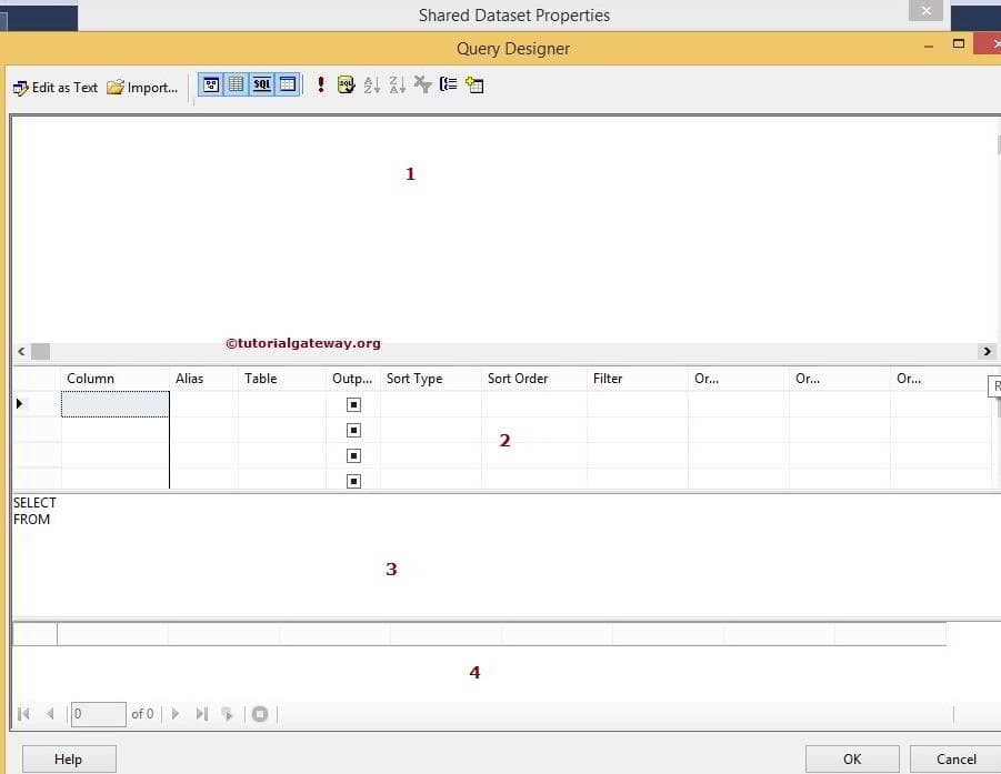 SSRS Query Designer