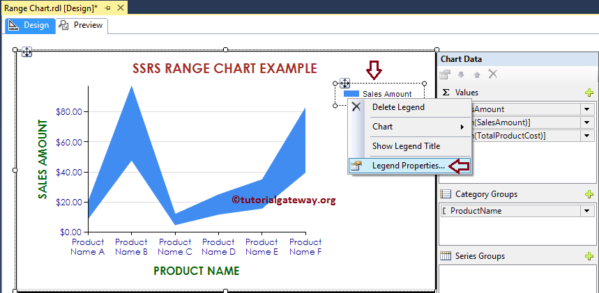 format Range Chart legend
