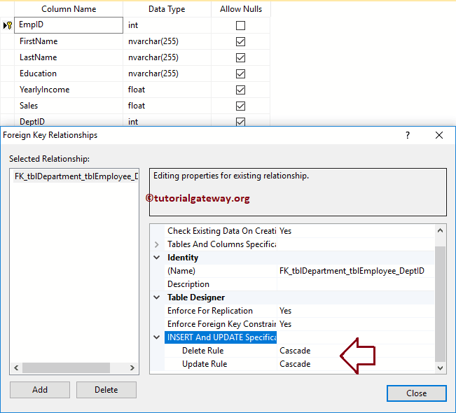 Referential Integrity in SQL Server