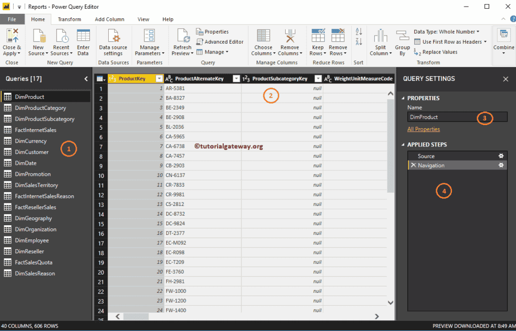 Remove Columns from Tables in Power BI 2