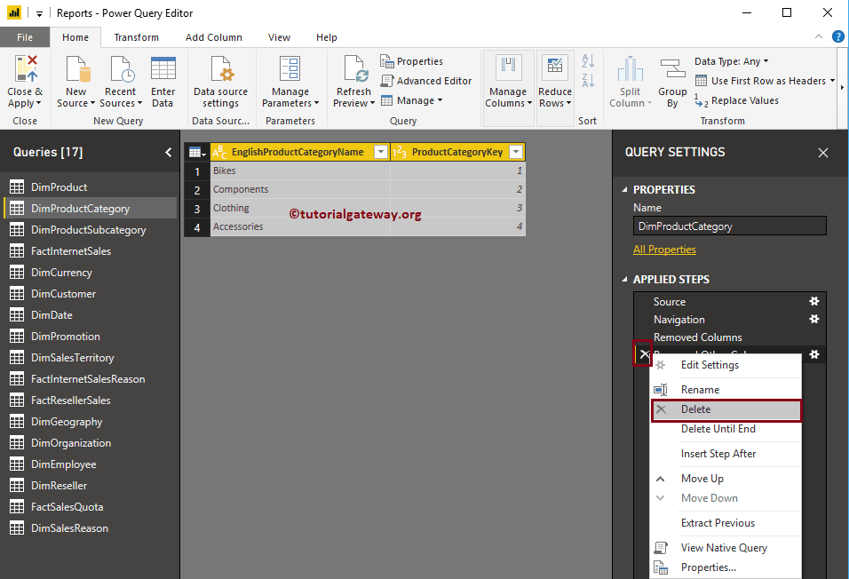 Remove Columns from Tables in Power BI 8