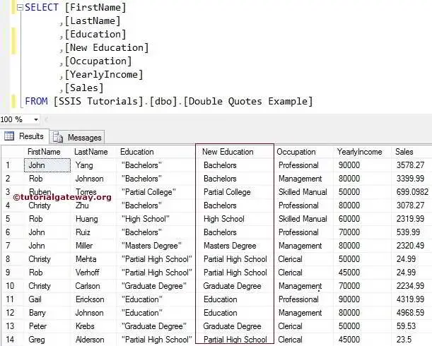 Remove Double Quotes in Excel Sheet using SSIS 14