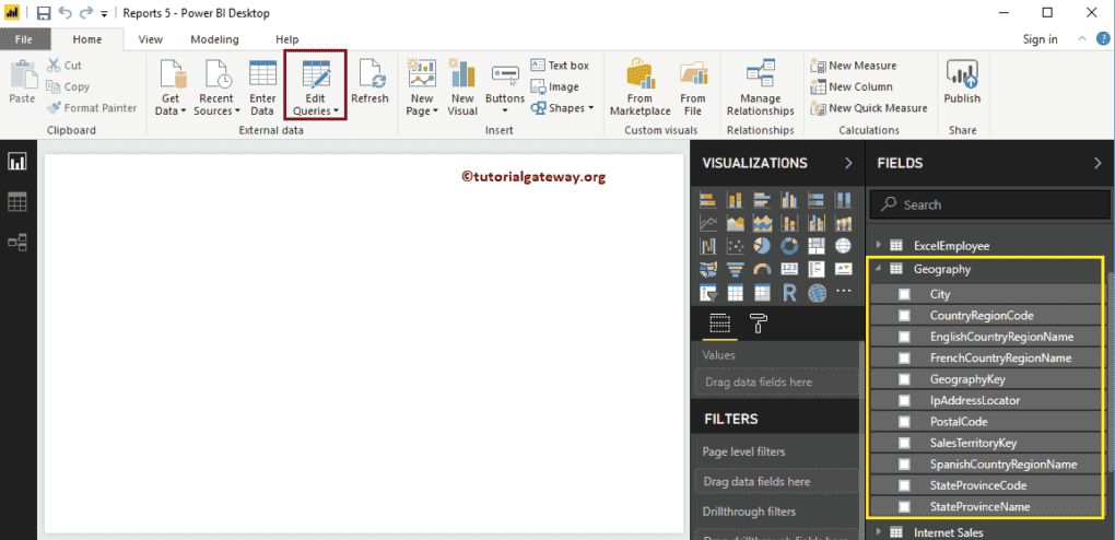 Remove or Reorder Columns in Power BI 1