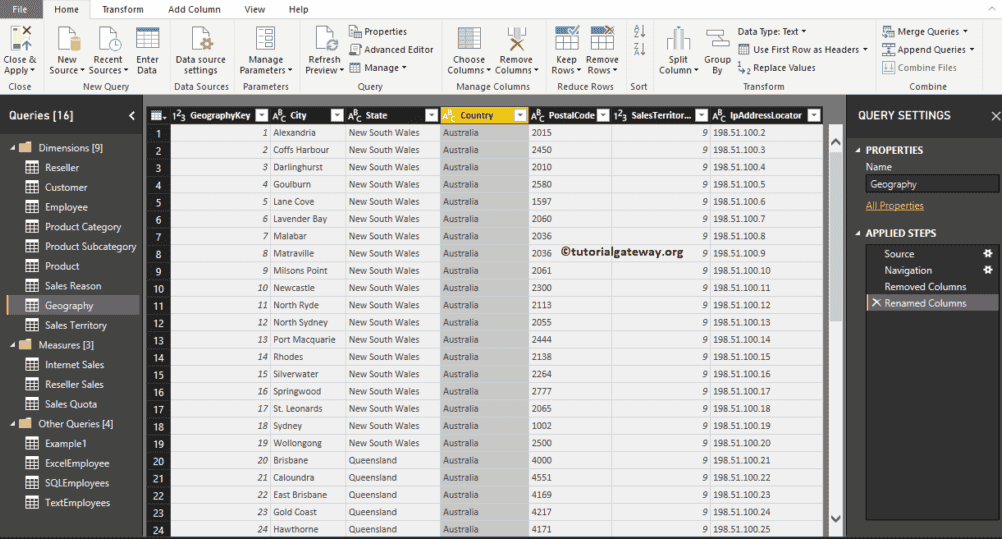 Remove or Reorder Columns in Power BI 8