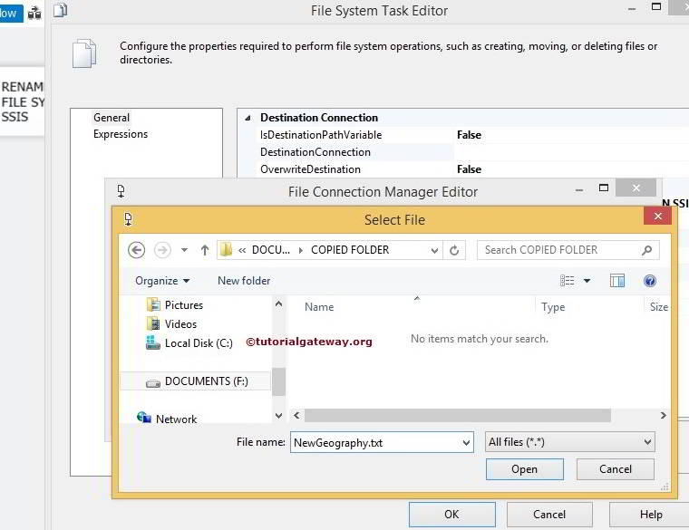 Rename FIle Using File System Task in SSIS 8