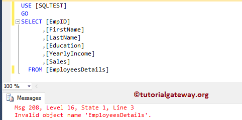 Rename Table Name and Column Name in SQL Server 3