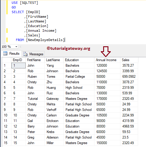 Rename Table Name and Column Name in SQL Server 6