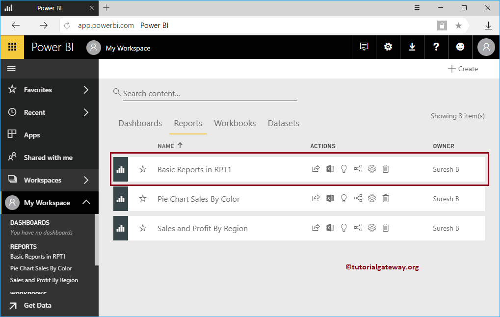 Rename a Report in Power BI Workspace 6