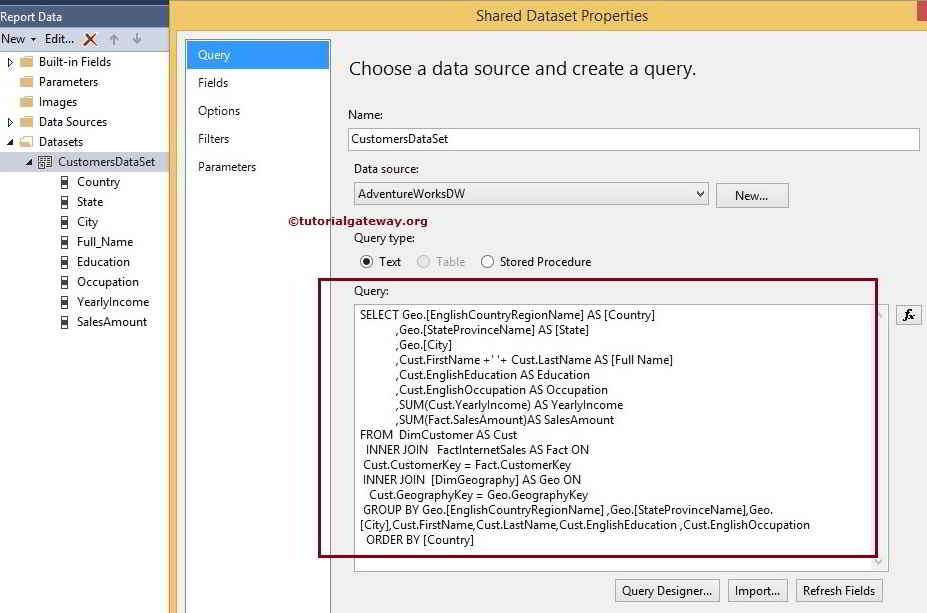 SSRS Cascading Parameters