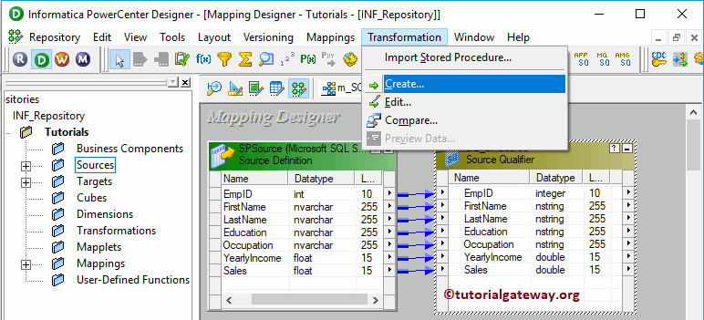 SQL Transformation in Informatica