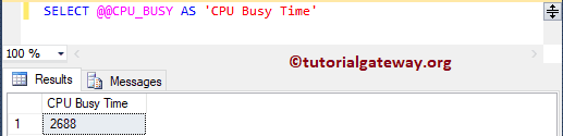 SQL @@CPU_BUSY Example 1