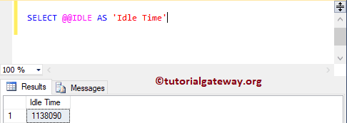 SQL @@IDLE Example 1