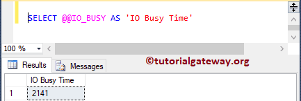 SQL @@IO_BUSY Example 1
