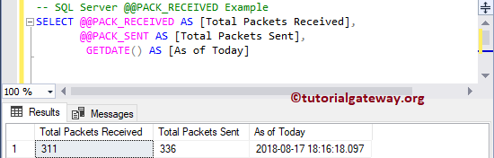 SQL @@PACK_RECEIVED Example 3