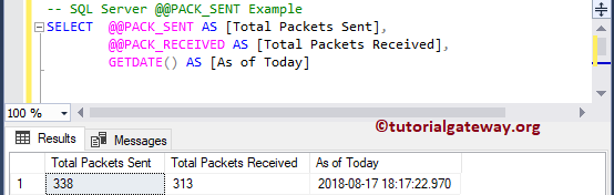 SQL @@PACK_SENT Example 3