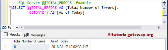 SQL @@TOTAL_ERRORS Example 2