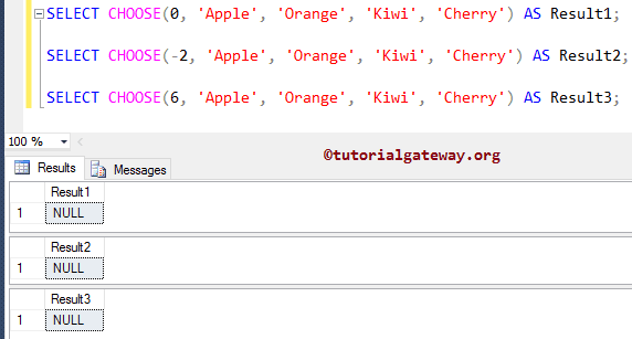 SQL CHOOSE function 2