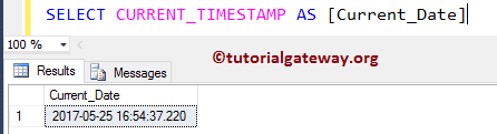 SQL CURRENT_TIMESTAMP Function 2
