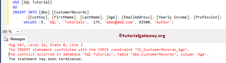 SQL Check Constraint 13