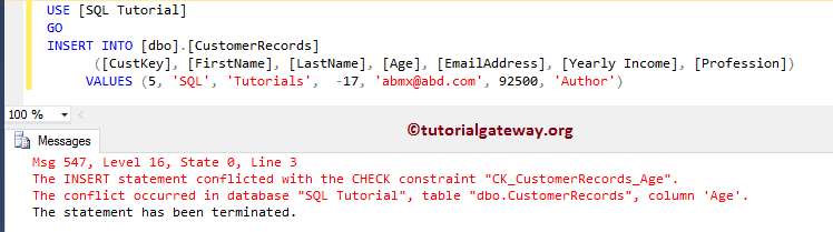 SQL Check Constraint 14