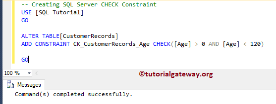 SQL Check Constraint 20