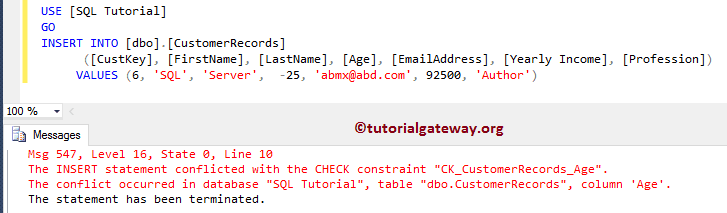 SQL Check Constraint 21