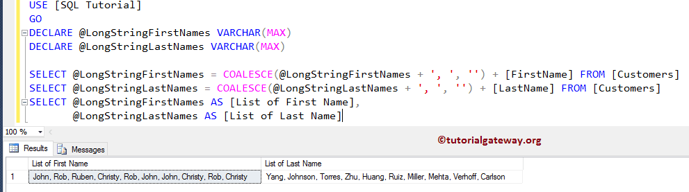 SQL Concatenate Rows into String 3