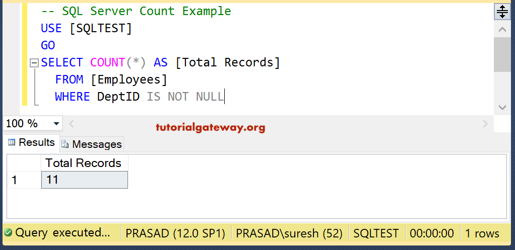 SQL Count Function 9
