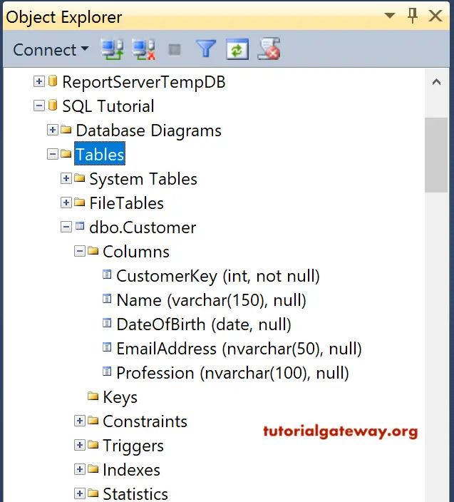 View Database in Object Explorer 2
