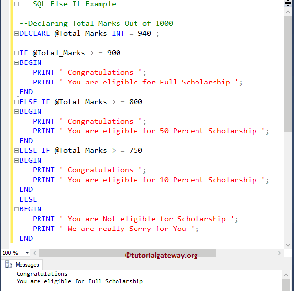 Sql if then Sql if then