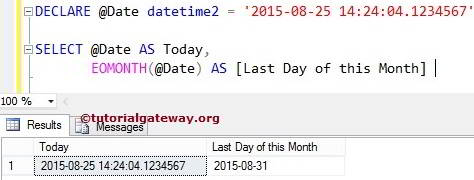 Find Last Day of this Month 1