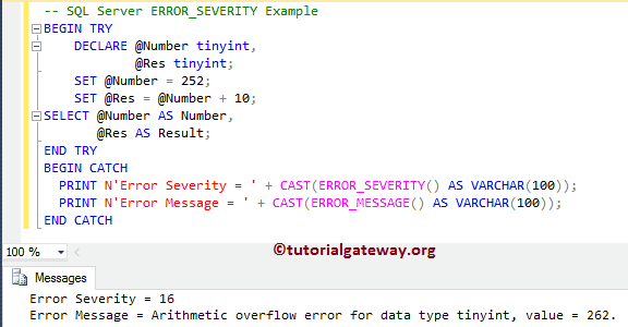 SQL ERROR SEVERITY 2