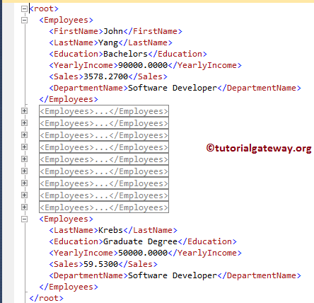 SQL FOR XML PATH Example 12
