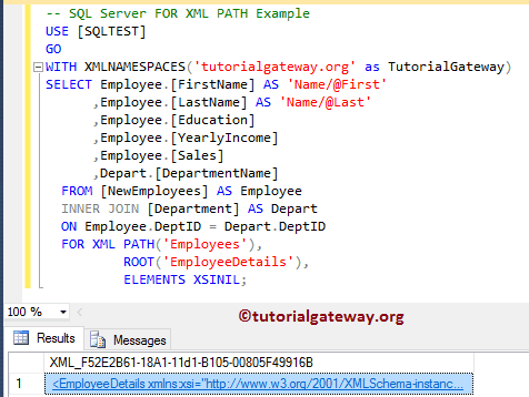 SQL FOR XML PATH Example 21