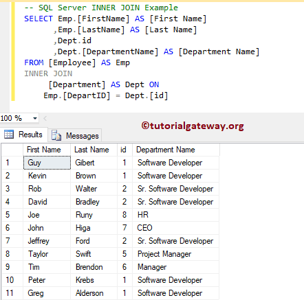 SQL INNER JOIN 10