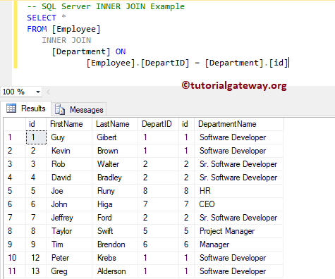 SQL INNER JOIN Select All Columns 8