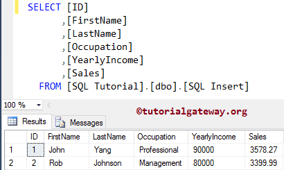 SQL Insert Statement 1