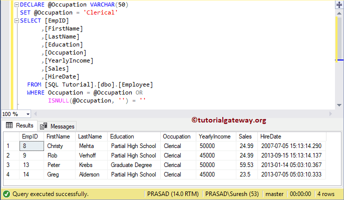 SQL Query to Select All If Parameter is Empty or NULL 15